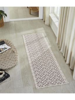 Mona B - Floral Grey Rug (1.83x6 Feet)