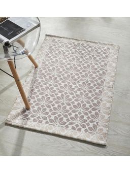 Mona B - Floral Grey Rug (2x3 Feet)