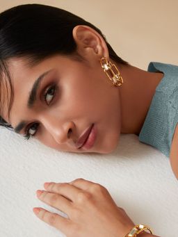 Isharya - Connect Hoop Earrings In 18KT Gold Plated
