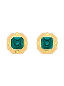 Isharya - Simone Emerald Earrings In 18KT Gold Plated