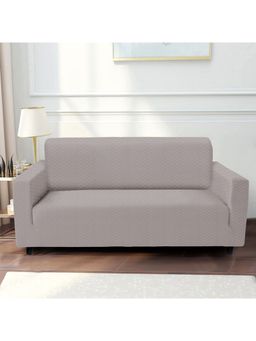 HomeTown - Essentials Quilted Strechable 3 Seater Sofa Cover in Grey Colour