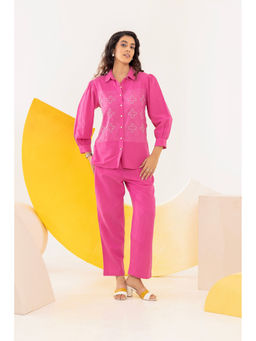 Autumnlane - Gisha Pink Barbie Embroidered Co-Ord (Set of 2)