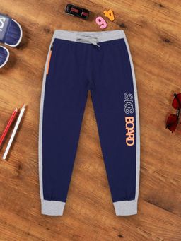 3PIN - Boys Cotton Stylish Comfy Joggers - Navy Blue