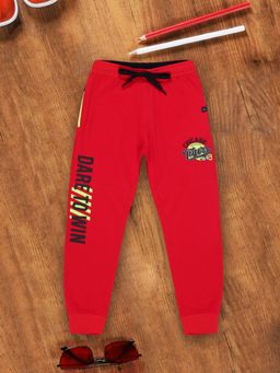 3PIN - Boys Cotton Stylish Comfy Joggers - Red
