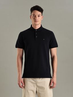 Tommy Hilfiger - Solid Slim-Fit Cotton Polo T-Shirt - Navy Blue