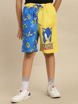 Kidsville - Multi-Color Official Sonic Modern Graphic Printed Swim Board Shorts