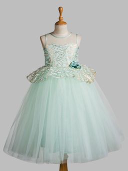 Toy Balloon Kids - Sea Green Gown Girls Party Wear Dress