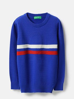 United Colors of Benetton - Boys Blue Stripes Sweater