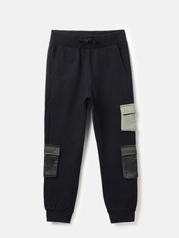 United Colors of Benetton - Boys Black Solid Joggers