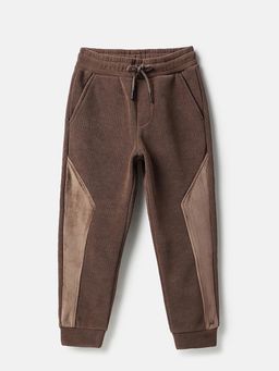 United Colors of Benetton - Boys Brown Colorblock Joggers