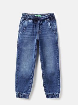 United Colors of Benetton - Boys Blue Solid Jeans