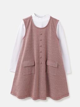 United Colors of Benetton - Girls Maroon Printed Dress