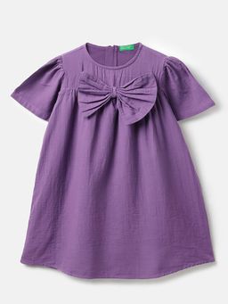 United Colors of Benetton - Girls Purple Solid Dress