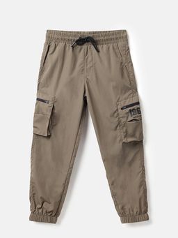 United Colors of Benetton - Boys Khaki Solid Joggers