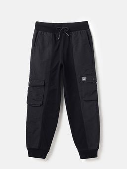 United Colors of Benetton - Boys Black Solid Joggers
