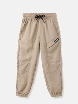 United Colors of Benetton - Boys Beige Solid Joggers