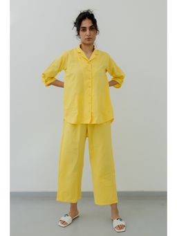 Silai Studio - Lemon Yellow Shirt and Pant (Set of 2)