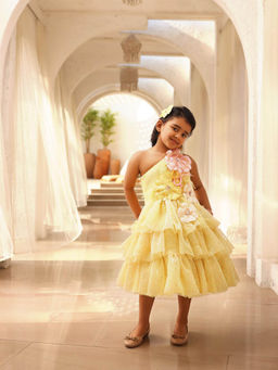Fayon Kids - Yellow Sequence Frock
