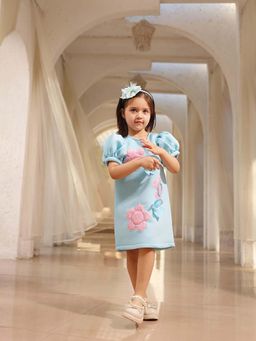 Fayon Kids - Blue Neoprene Dress