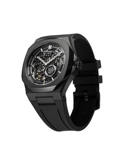 D1 Milano - Men Skeleton Rubber Black Chronograph Dial Watch (SKRJ17) (M)