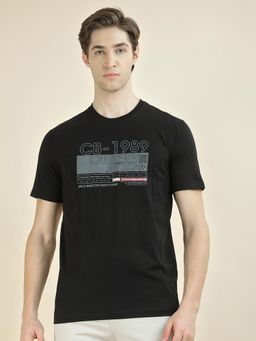 Cantabil - Printed Black T-Shirt