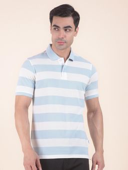 Cantabil - Stripes Blue Polo T-Shirt