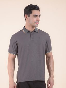 Cantabil - Textured Green Polo T-Shirt