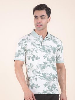Cantabil - Floral Green Polo T-Shirt