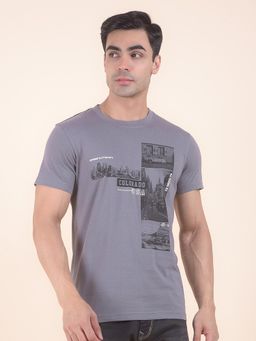 Cantabil - Printed Grey T-Shirt