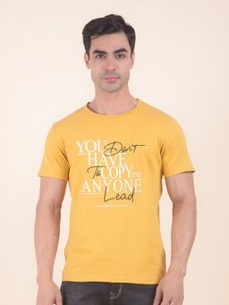 Cantabil - Printed Yellow T-Shirt