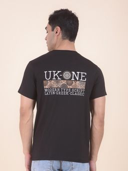 Cantabil - Printed Black T-Shirt