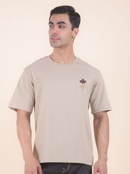 Cantabil - Solid Beige T-Shirt