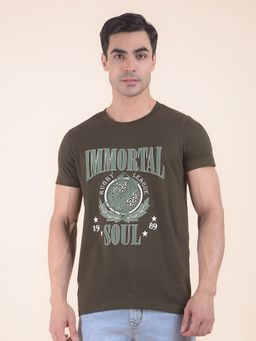 Cantabil - Printed Green T-Shirt