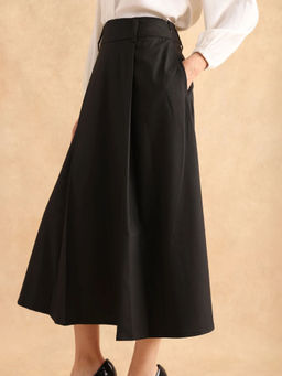 RAREISM - Noblopa Primary Black A-Line Midi Skirt