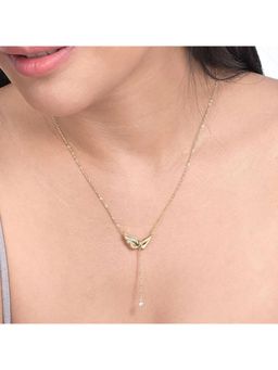 Palmonas - Women Angel Wing Dangling Diamond Necklace