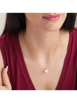 Palmonas - Women Milky Heart Stone Necklace