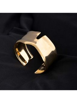 Palmonas - Women Crimped Golden Cuff