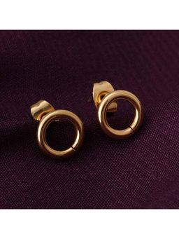Palmonas - Women Golden Circles Stud Earrings