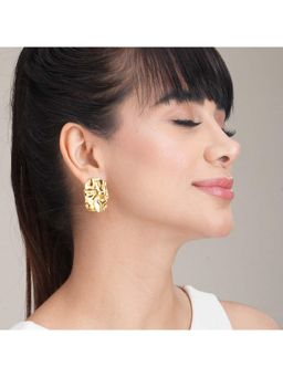 Palmonas - Women Ruptured Gold Stud Earrings