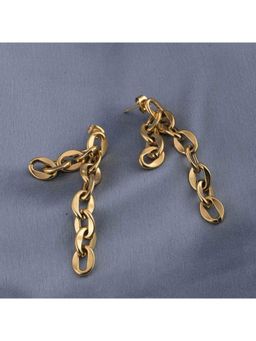 Palmonas - Women Dangling Gold Chain Drop Earrings