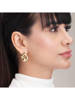 Palmonas - Women Gold Statement Stud Earrings