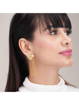 Palmonas - Women Modern Gold Tassel Drop Earrings