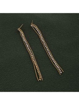 Palmonas - Women Elegant Gold Plated Stone Drop Earrings