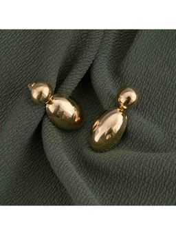 Palmonas - Women Golden Globes Drop Earrings