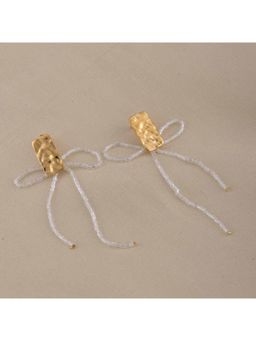 Palmonas - Women Gold Plated Beaded Charms Drop Earrings
