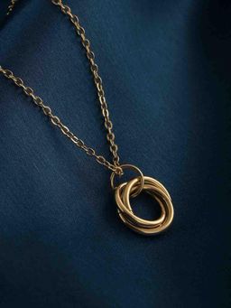 Palmonas - Women Gold Everlasting Ring Necklace