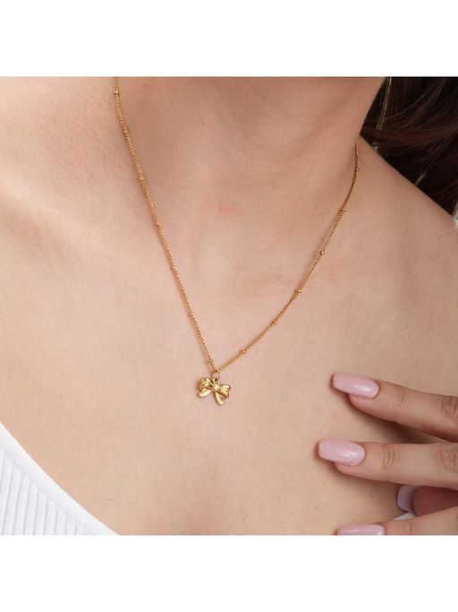 Palmonas Women Ribbon Pendant Necklace