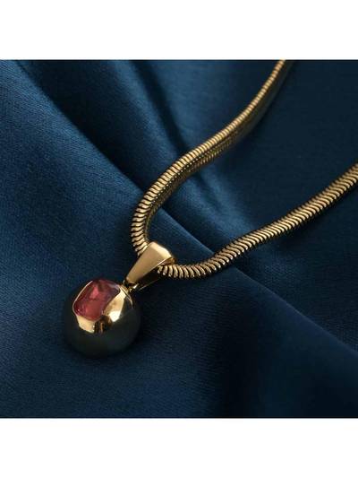 Women Pink Gemstone Studded Necklace