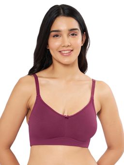 Amante - Solid Non Padded Non-wired Full Coverage Super Support Bra - Purple