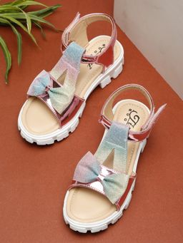 Tiny Bugs - Girls Multi-Colour Stripe Sandals